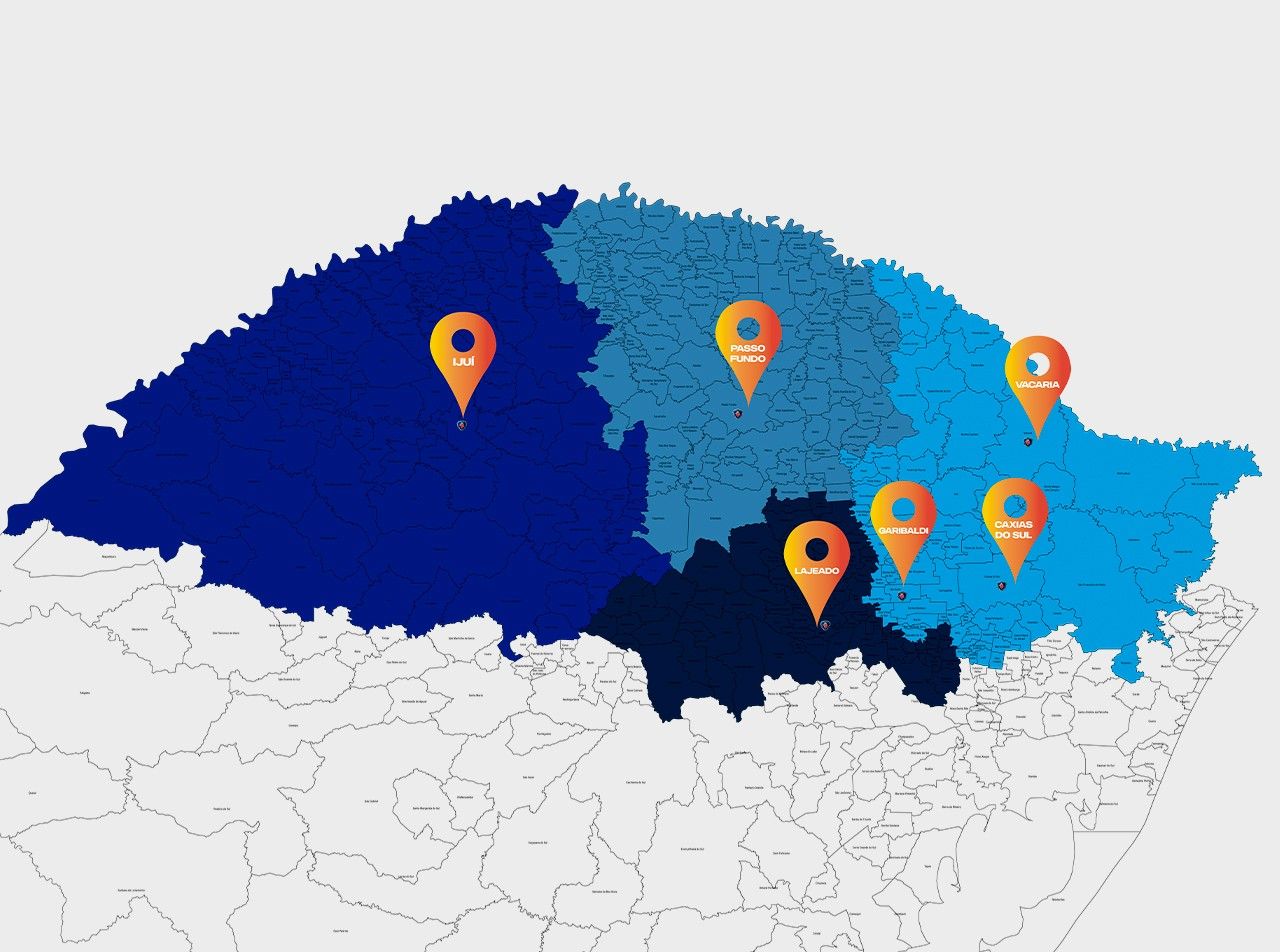 Mapa de cobertura Bradiesel