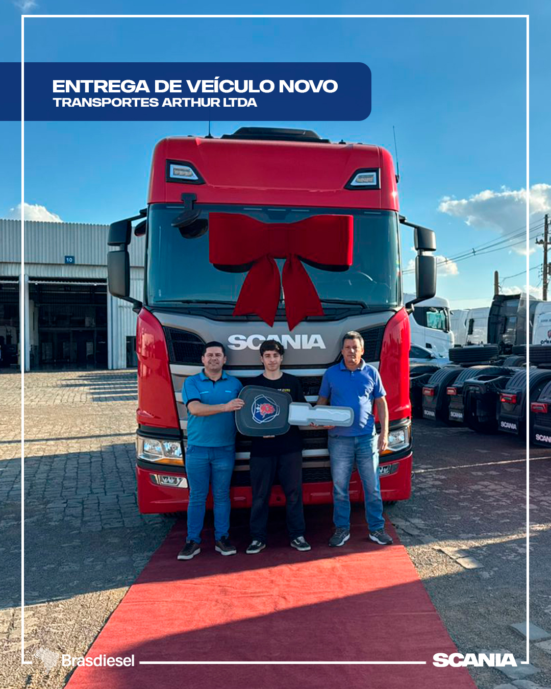 entrega de caminhão - TRANSPORTES ARTHUR LTDA