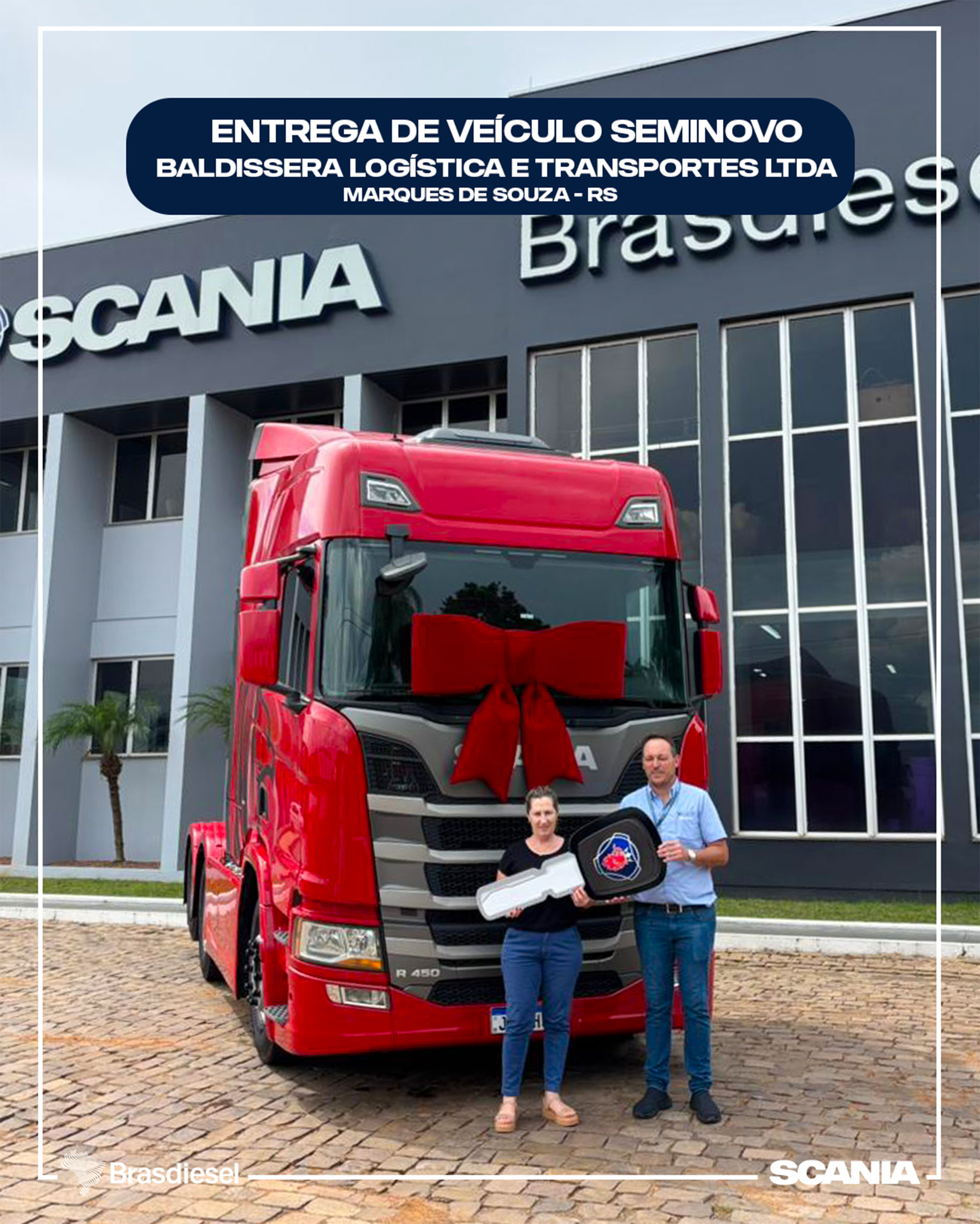 ENTREGA DE VEÍCULO SEMINOVO - BALDISSERA LOGÍSTICA E TRANSPORTES LTDA