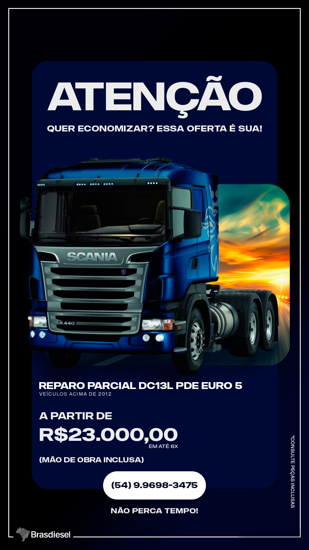 Ação Comercial Reparo de motor parcial