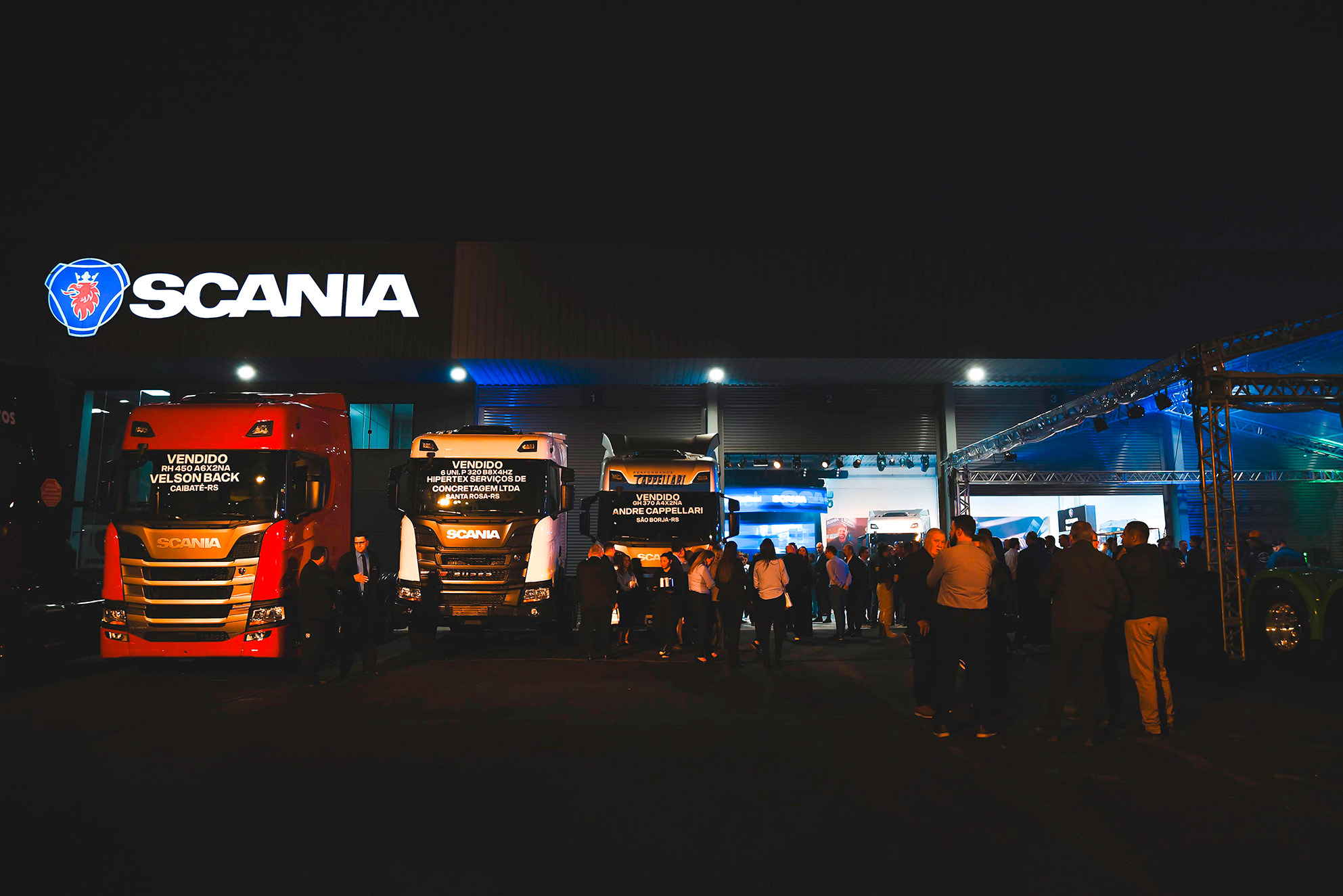 Os primeiros caminhões Scania entregues pela nova Brasdiesel de São Borja!