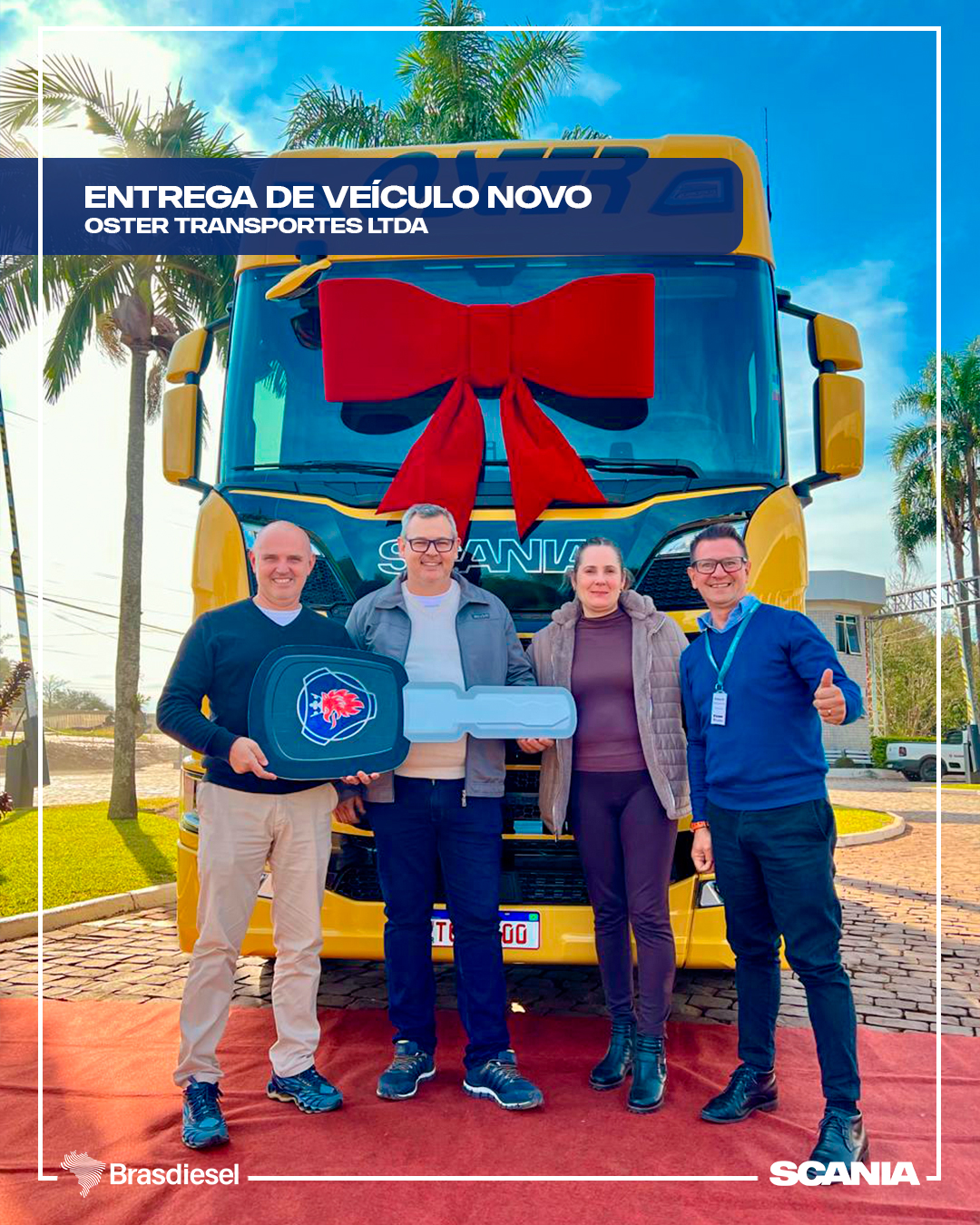 entrega de veículo - Oster Transportes LTDA