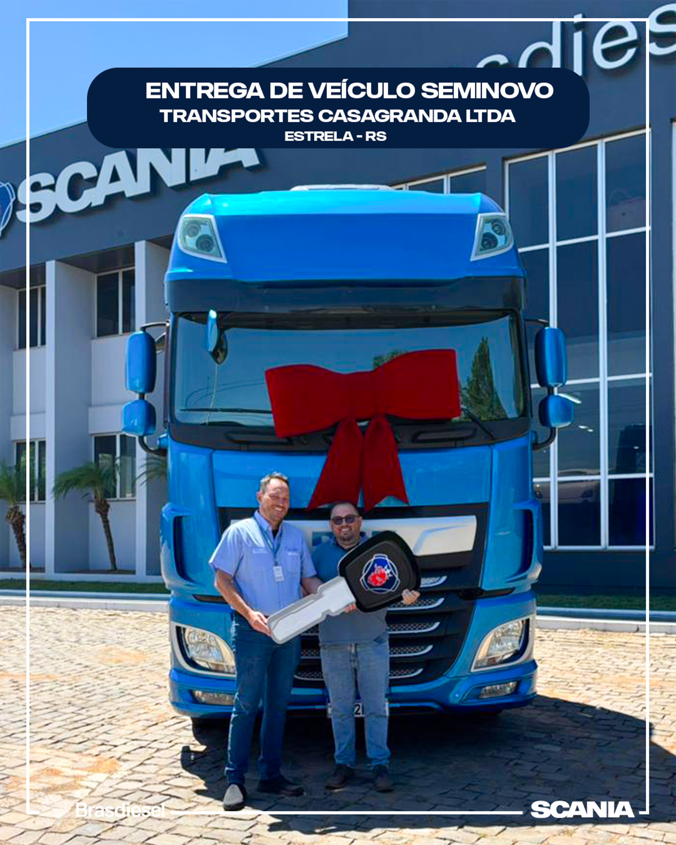 ENTREGA DE VEÍCULO SEMINOVO - TRANSPORTES CASAGRANDA LTDA