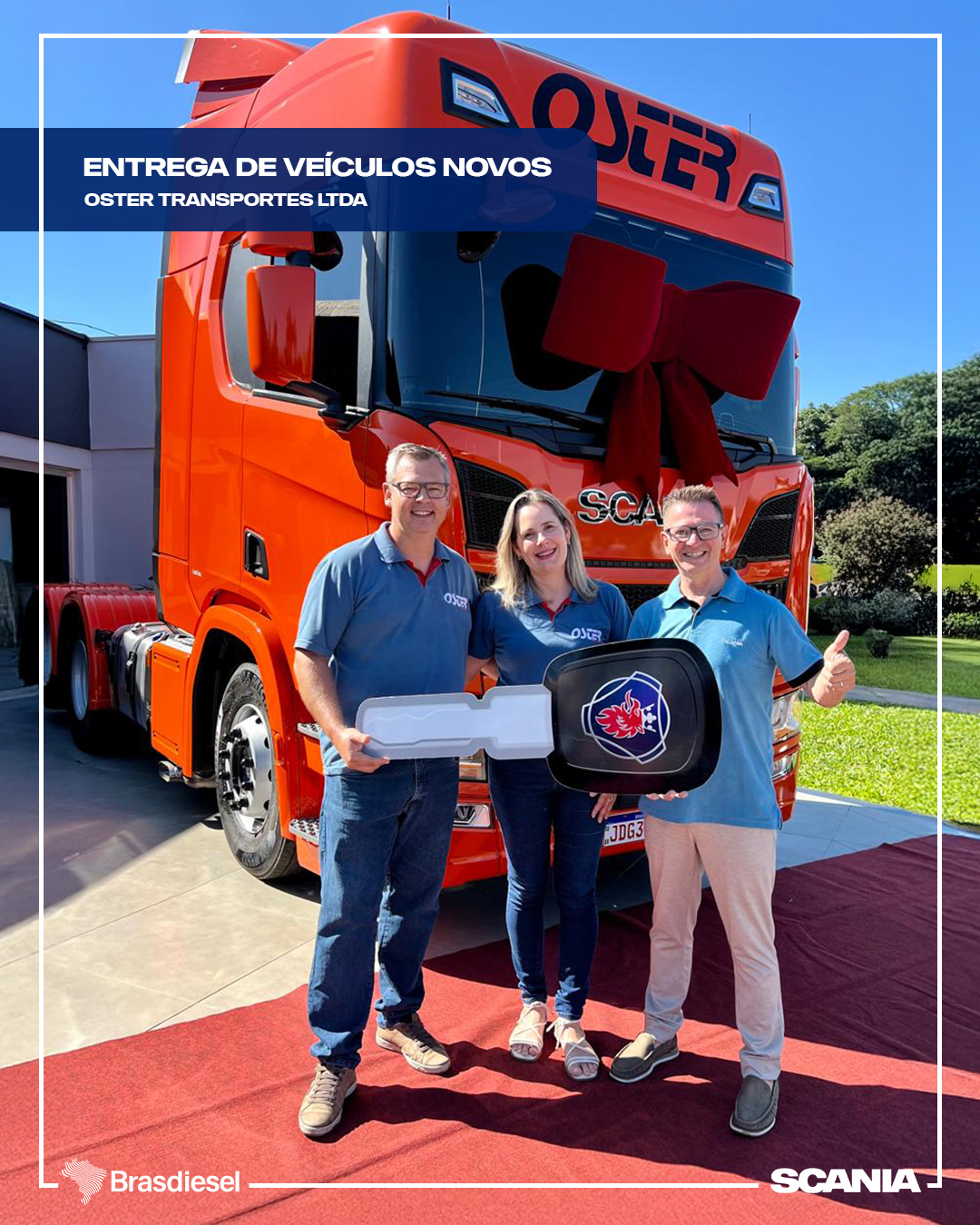 ENTREGA DE VEÍCULOS - OSTER TRANSPORTES LTDA