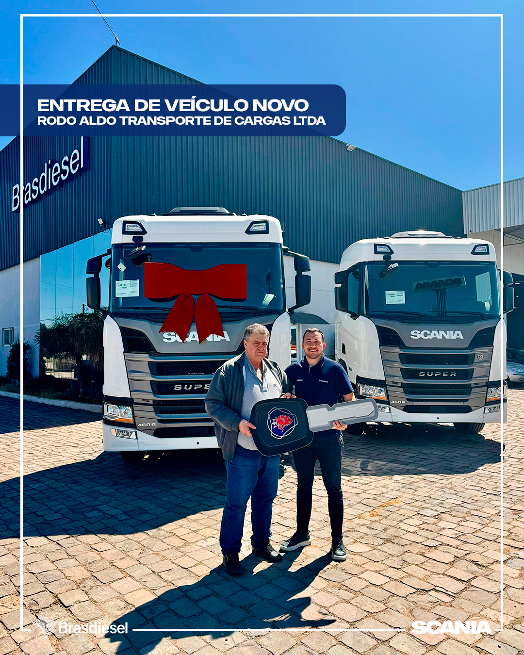 ENTREGA DE VEÍCULO - RODO ALDO TRANSPORTE DE CARGAS LTDA