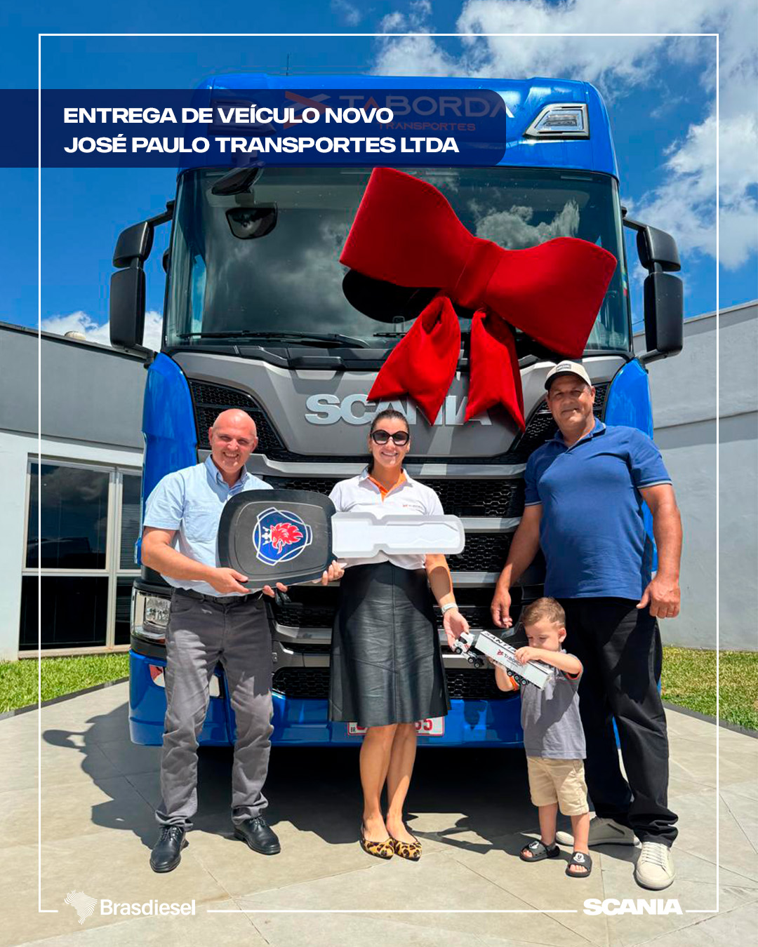 ENTREGA DE VEÍCULO NOVO - JOSÉ PAULO TRANSPORTES LTDA