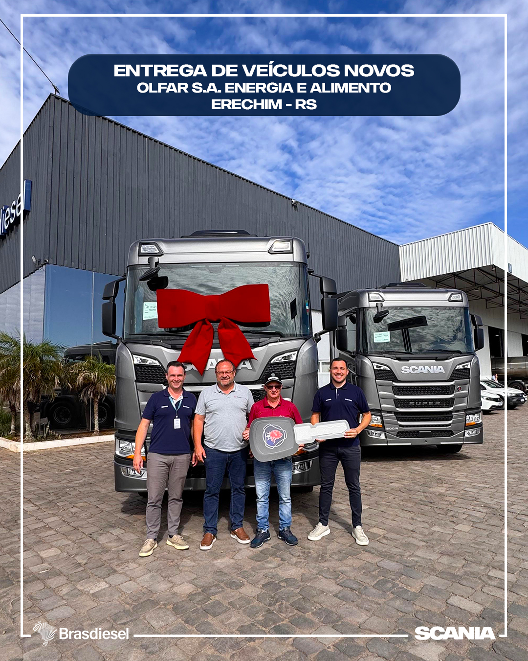 ENTREGA DE VEÍCULOS - OLFAR S.A. ENERGIA E ALIMENTO