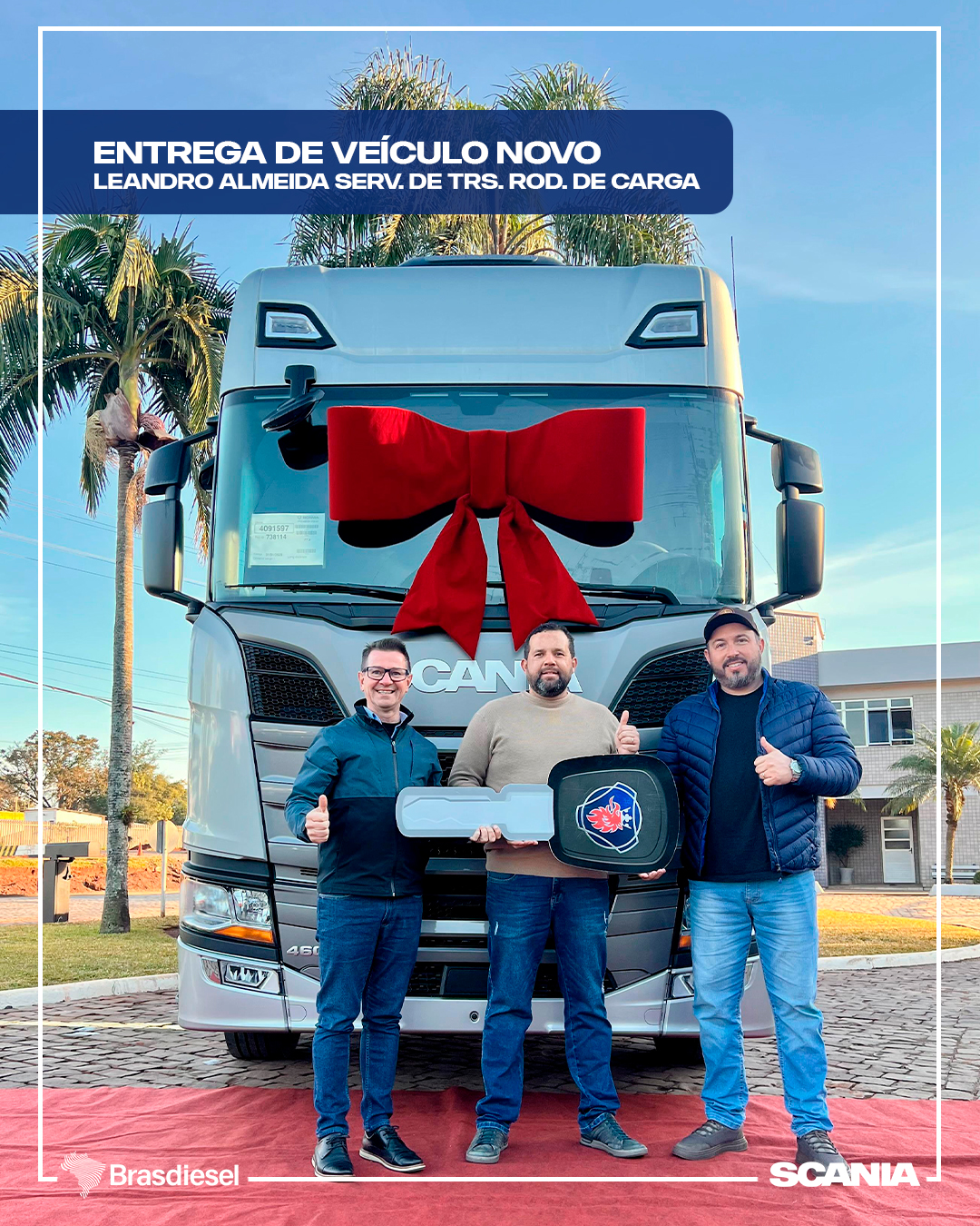 entrega de veículo - LEANDRO ALMEIDA SERVIÇOS DE TRANSPORTES RODOVIÁRIO DE CARGA