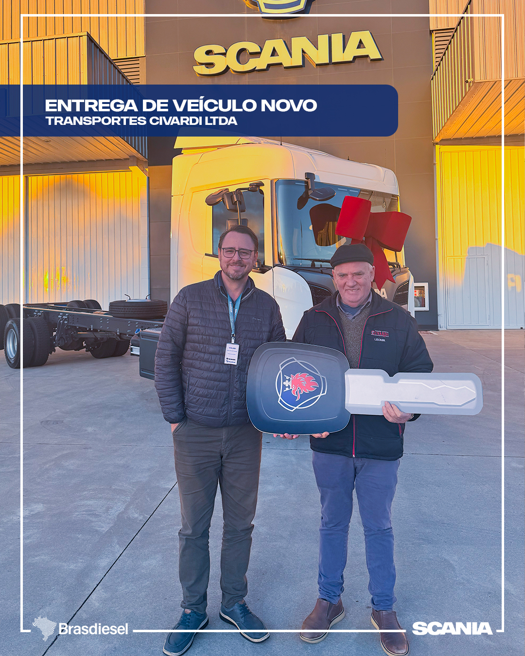 Entrega de veículo - Transportes Civardi Ltda