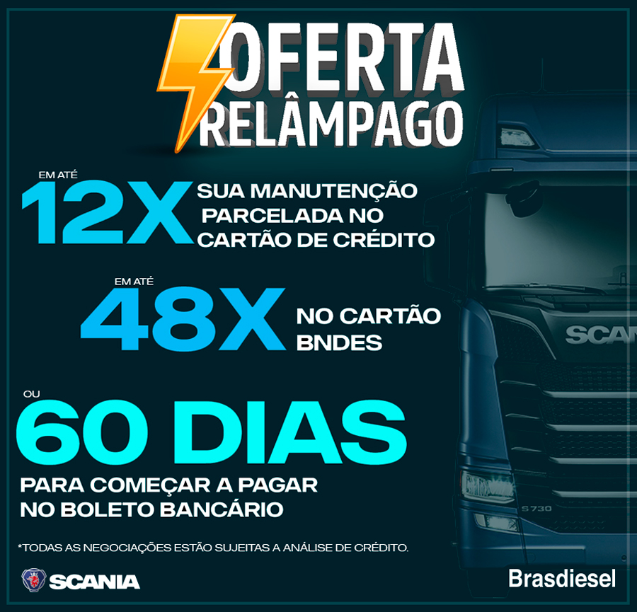 Condições especiais para você realizar a manutenção do seu Scania na Brasdiesel!