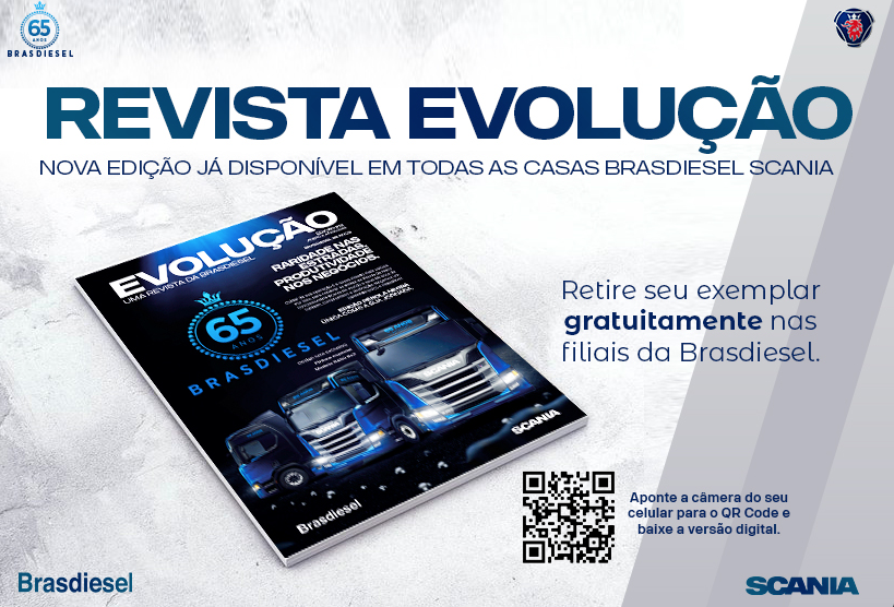 Brasdiesel lança a 12º Edição da Revista Evolução com veículo especial 65 anos. CONFIRA!
