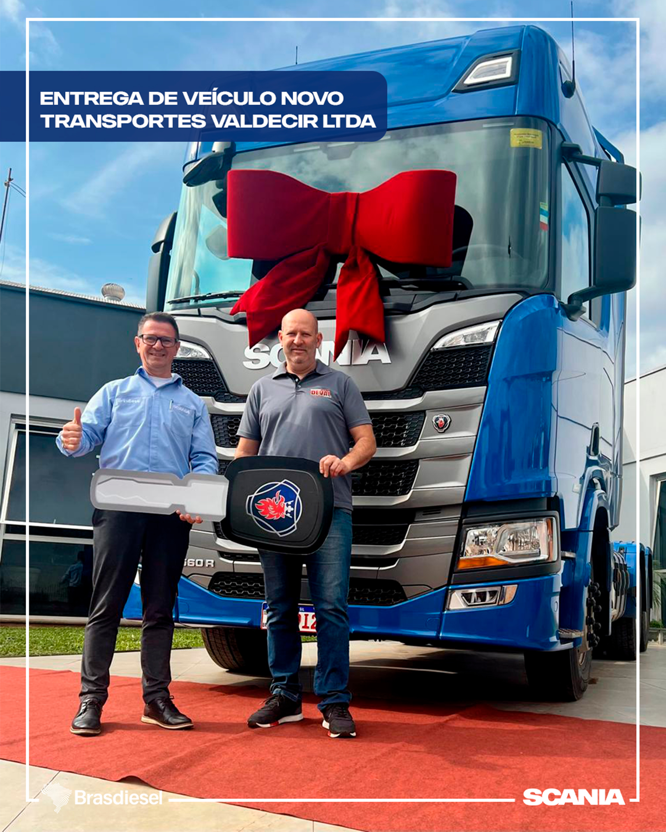 ENTREGA DE VEÍCULO - TRANSPORTES VALDECIR LTDA    