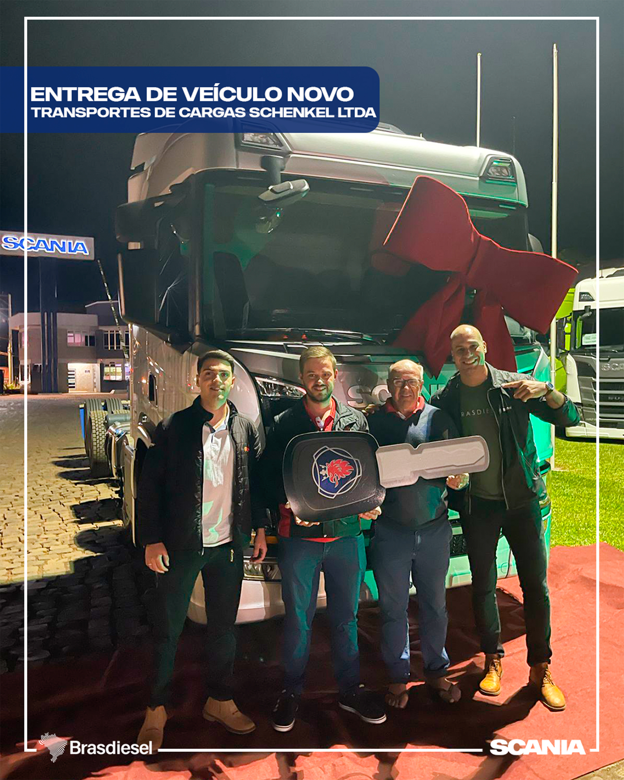 ENTREGA DE VEÍCULO - TRANSPORTES DE CARGAS SCHENKEL LTDA