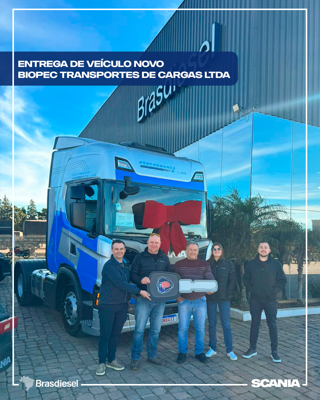 entrega de veículO novo - BIOPEC TRANSPORTES DE CARGAS LTDA 