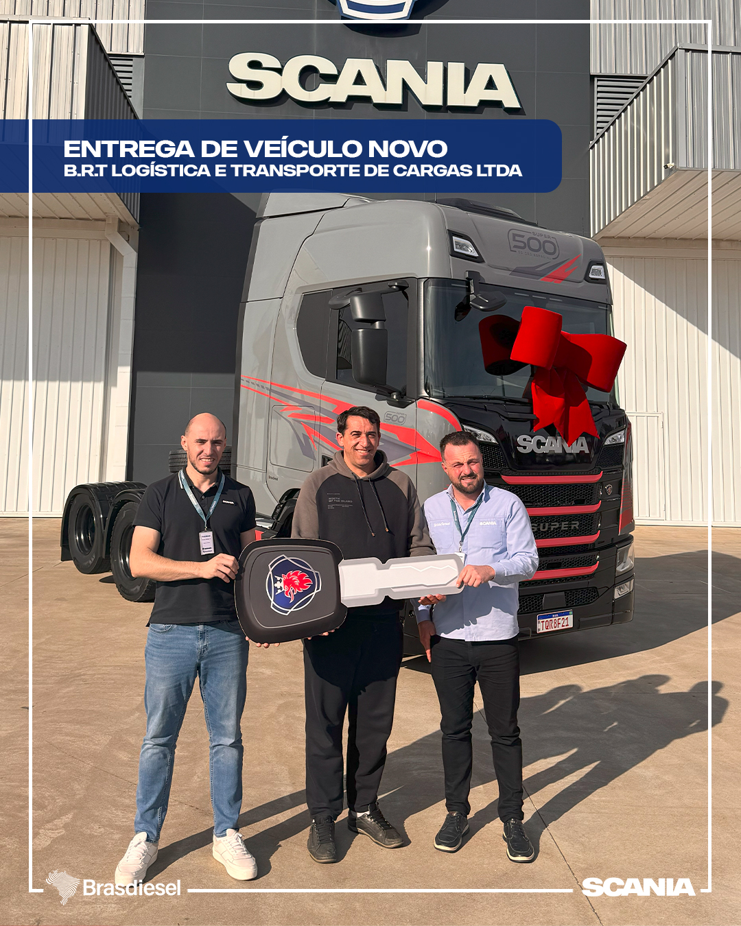 Entrega de veículo - B.R.T LOGÍSTICA E TRANSPORTE DE CARGAS LTDA