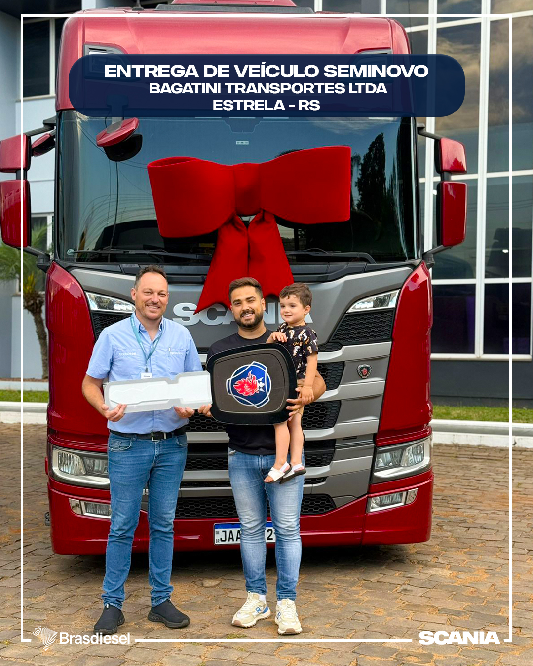 ENTREGA DE VEÍCULO SEMINOVO - BAGATINI TRANSPORTES LTDA