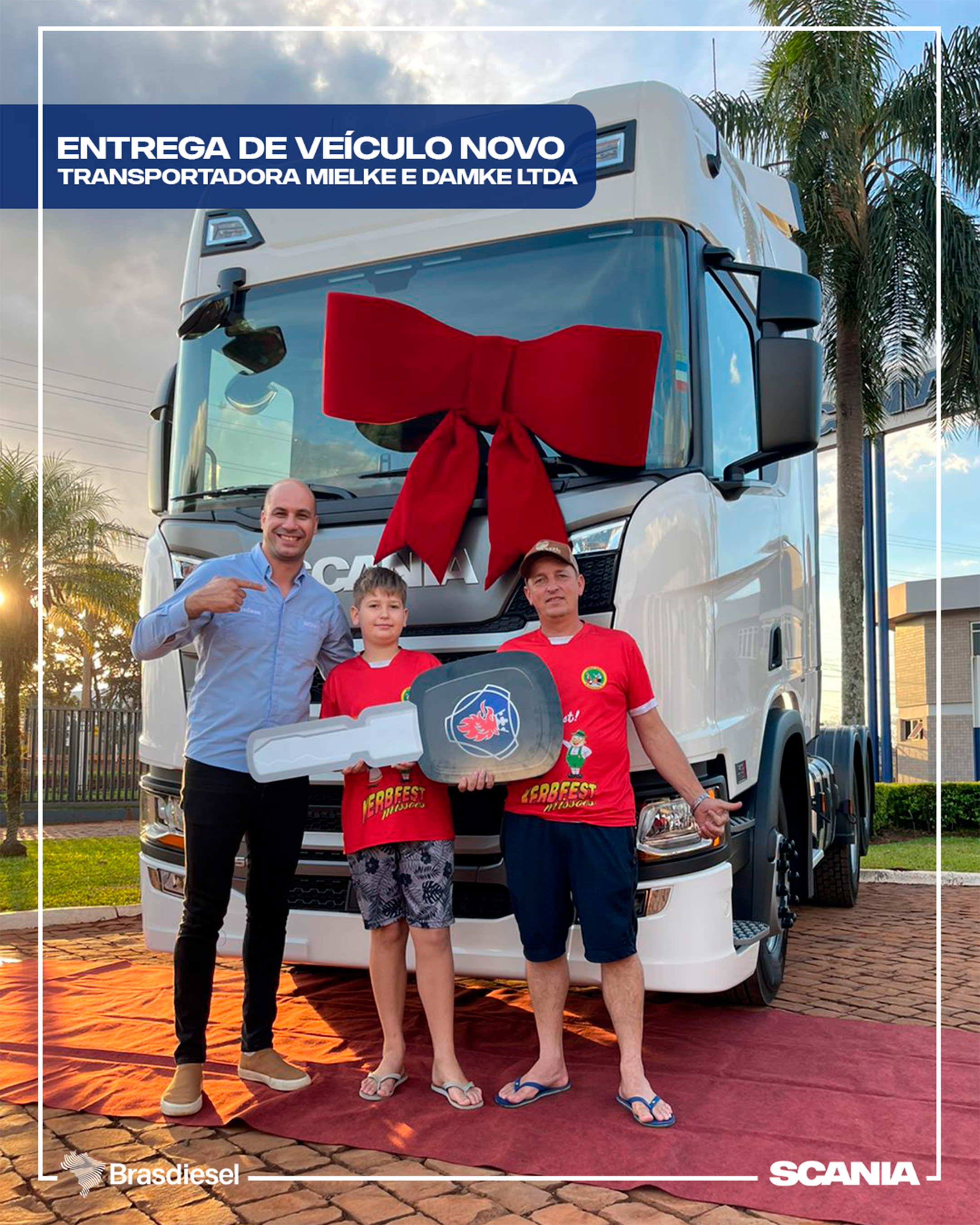ENTREGA DE VEÍCULO - TRANSPORTADORA MIELKE E DAMKE LTDA