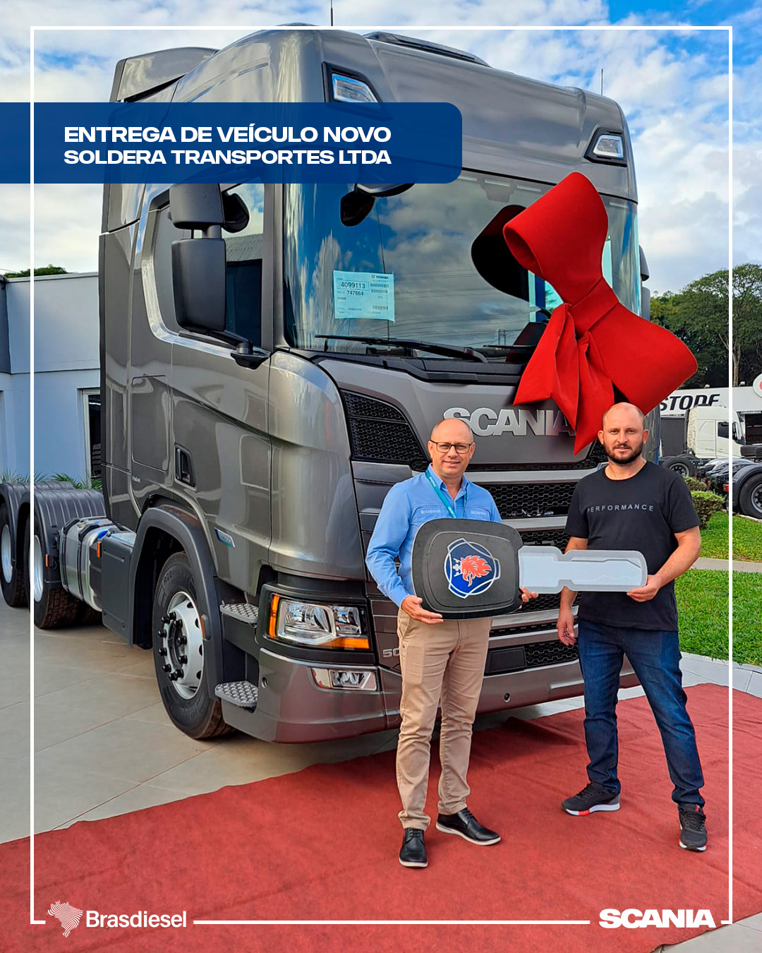 ENTREGA DE VEÍCULO - SOLDERA TRANSPORTES LTDA