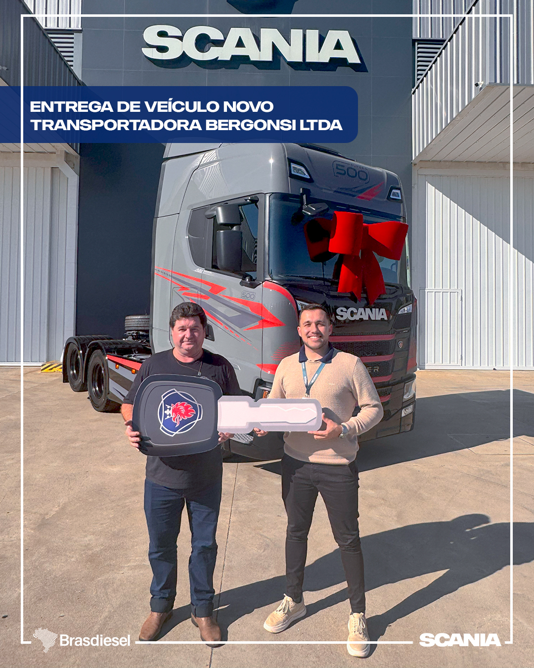   entrega de veículO novo - TRANSPORTADORA BERGONSI LTDA