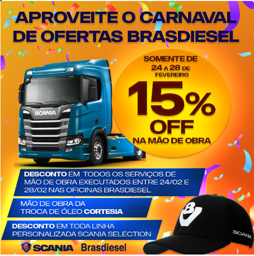PROMOÇÃO DE CARNAVAL - Brasdiesel Scania