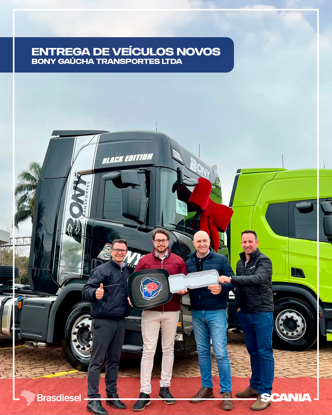 entrega de veículos - BONY GAÚCHA TRANSPORTES LTDA