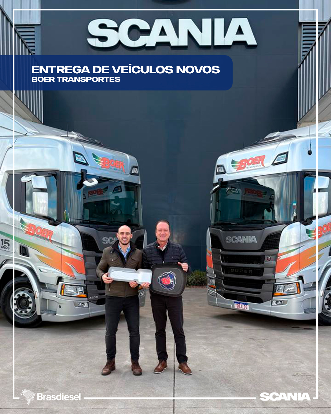 entrega de veículos - BOER TRANSPORTES LTDA