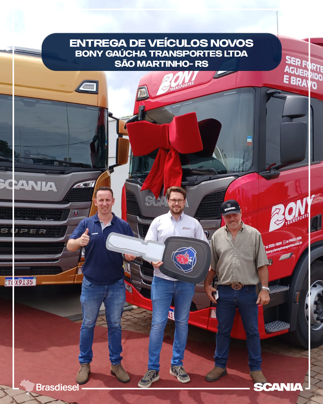 ENTREGA DE VEÍCULOS - BONY GAÚCHA TRANSPORTES LTDA            