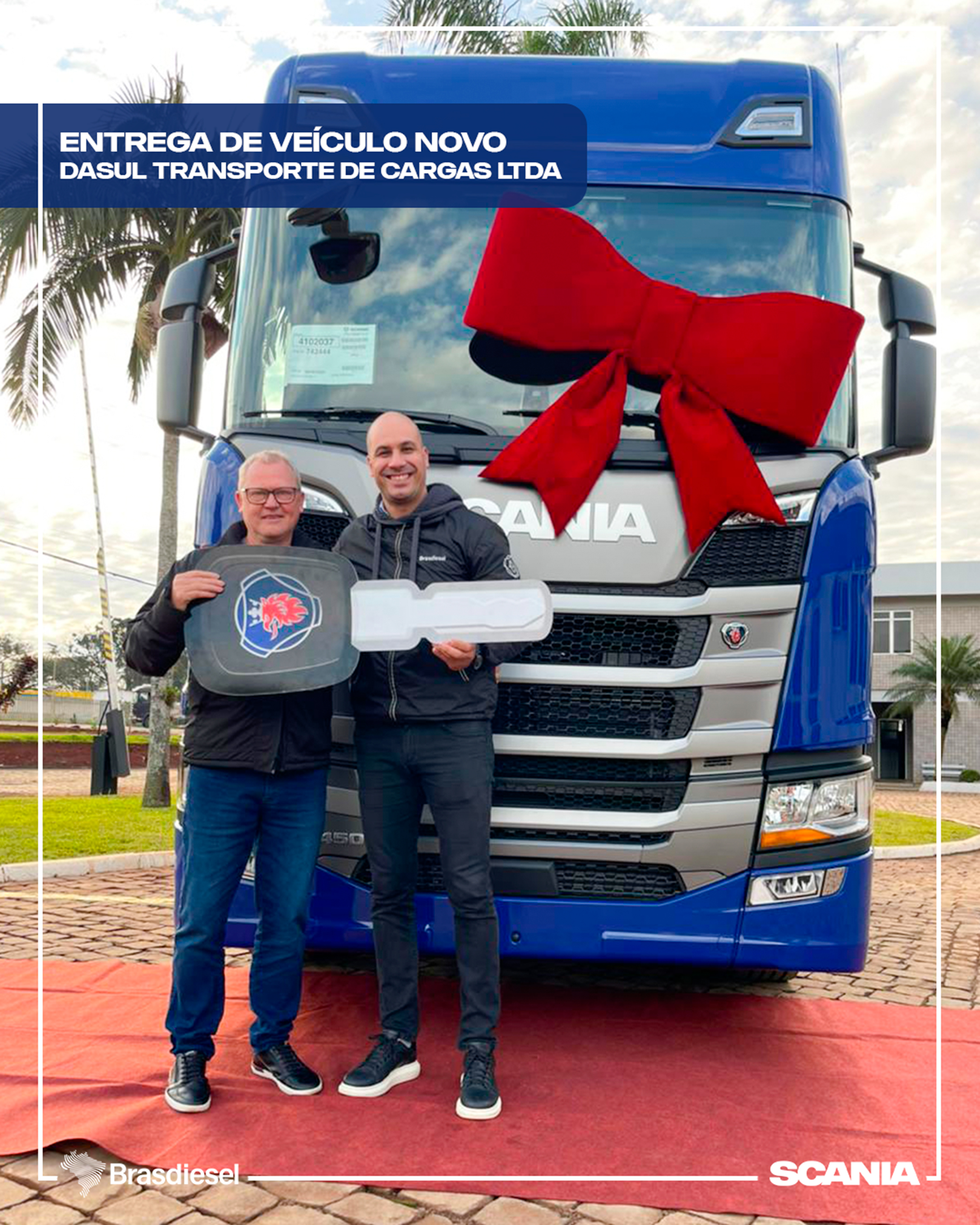 ENTREGA DE VEÍCULO - DASUL TRANSPORTE DE CARGAS LTDA
