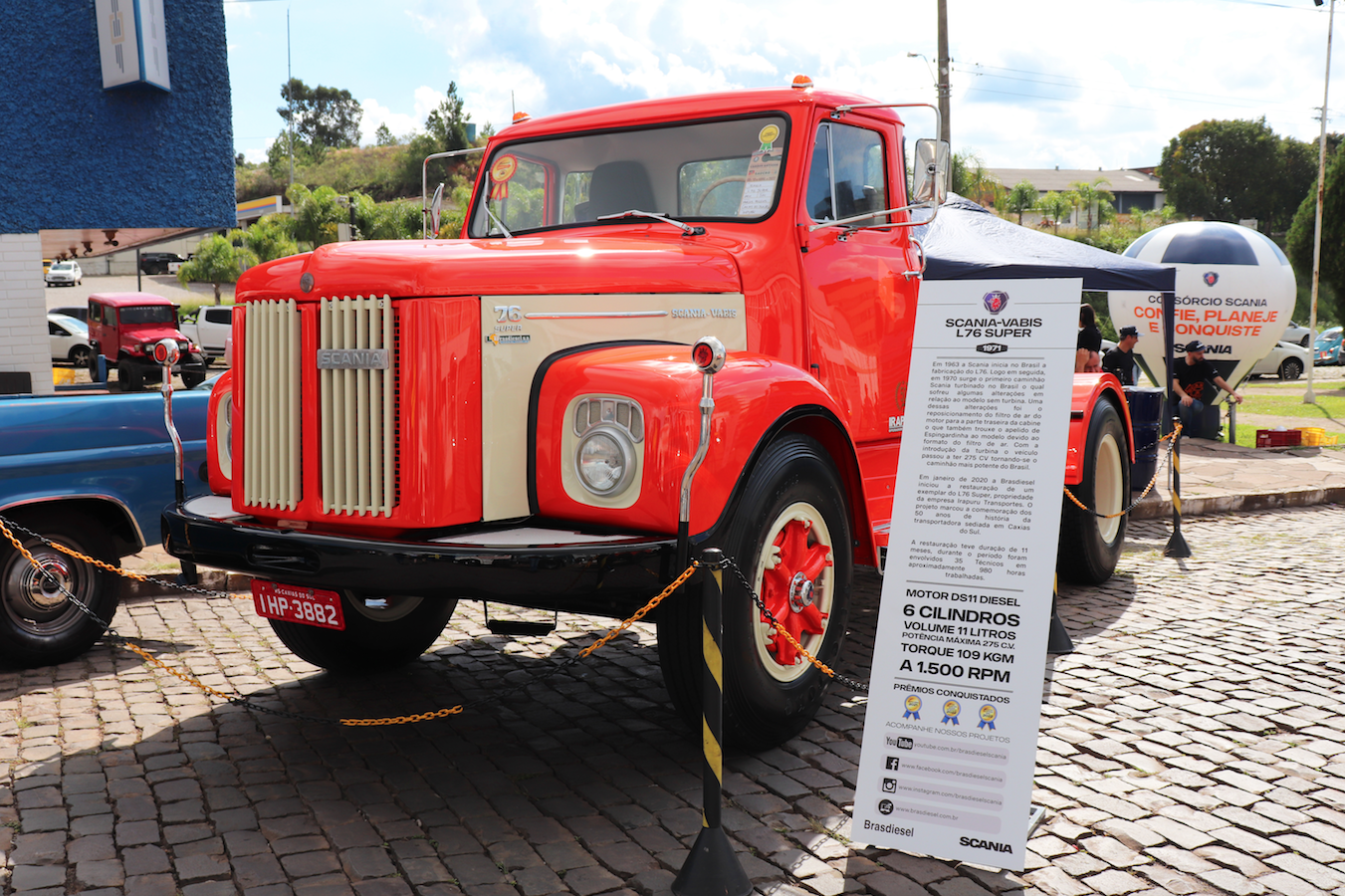 L76 restaurado na Brasdiesel Scania conquista mais um prêmio no 22º Encontro de Carros Antigos e o 1º Encontro de Antigomobilismo Gaúcho.