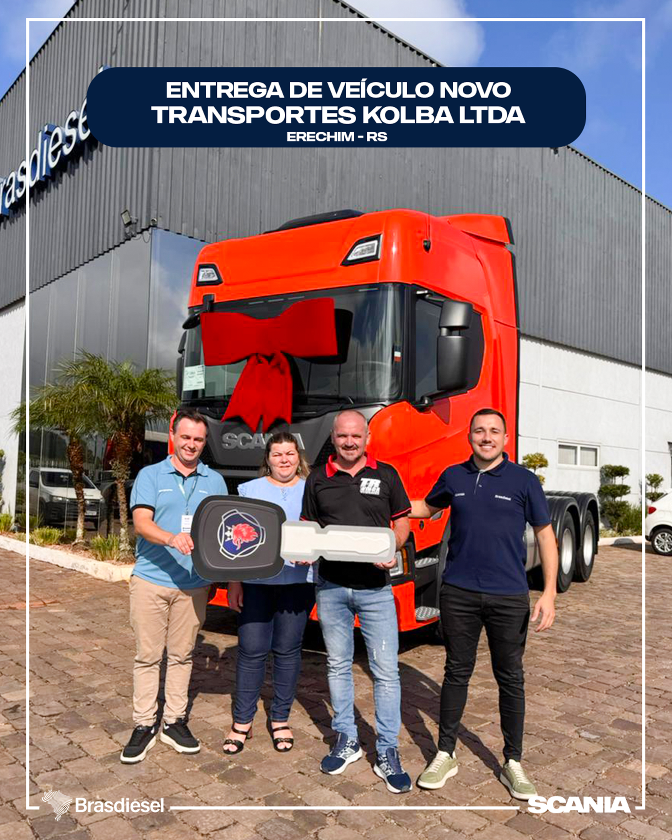 ENTREGA DE VEÍCULO - TRANSPORTES KOLBA LTDA