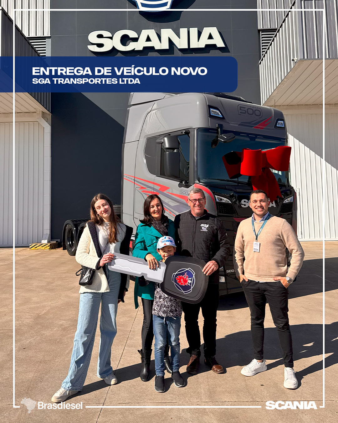 entrega de veículo - SGA Transportes ltda