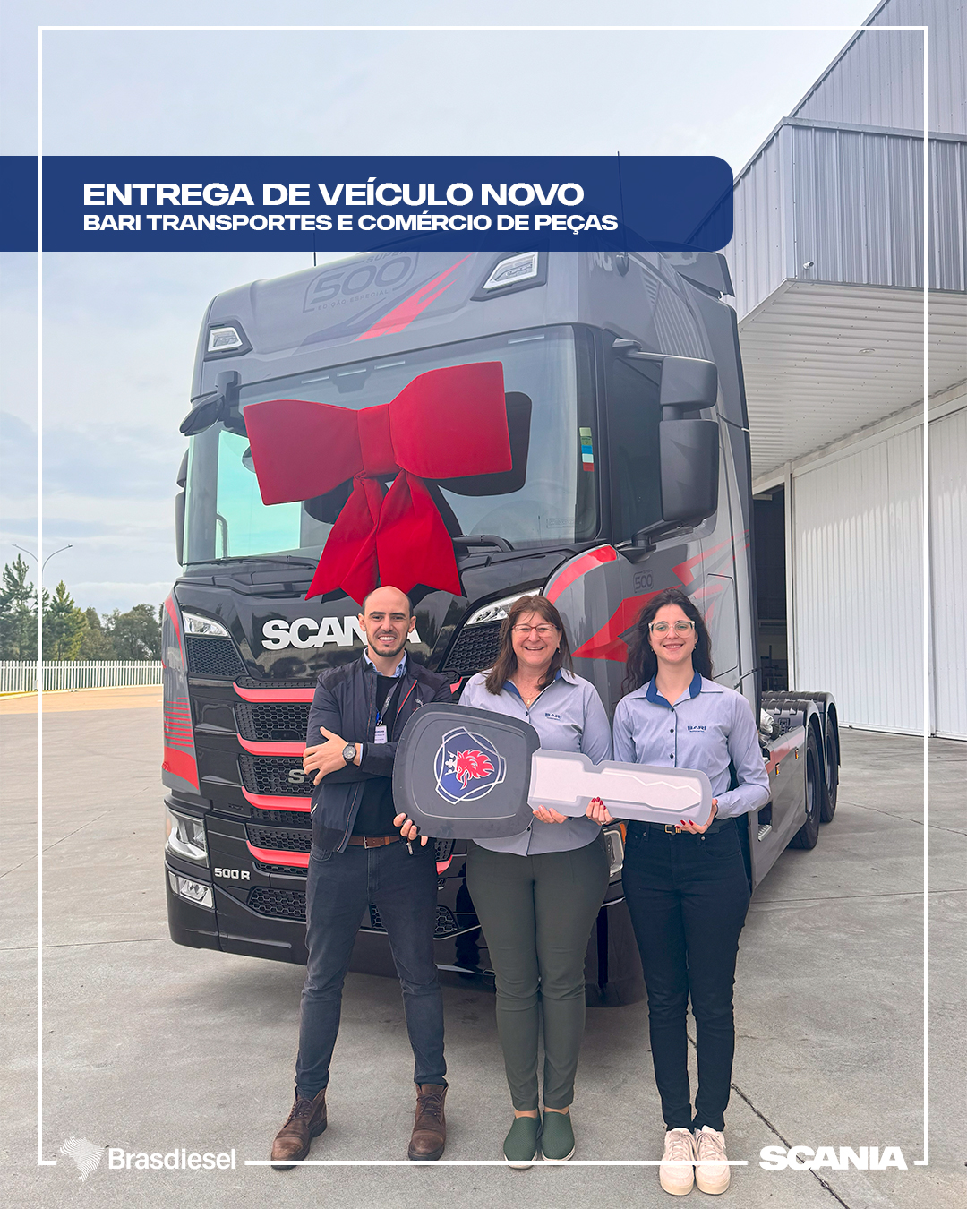 entrega de veiculo - Bari transportes e comércio de peças    