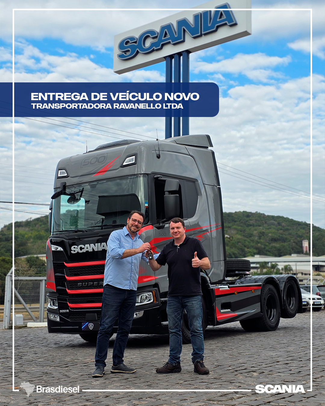 entrega de veículo - TRANSPORTADORA RAVANELLO LTDA                  