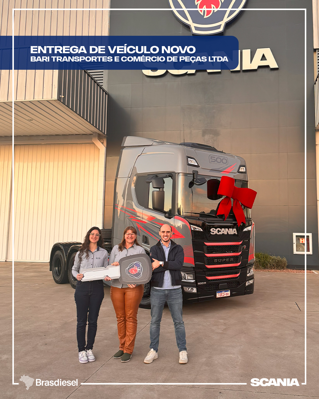 Entrega de veículo - BARI TRANSPORTES E COMÉRCIO DE PEÇAS LTDA
