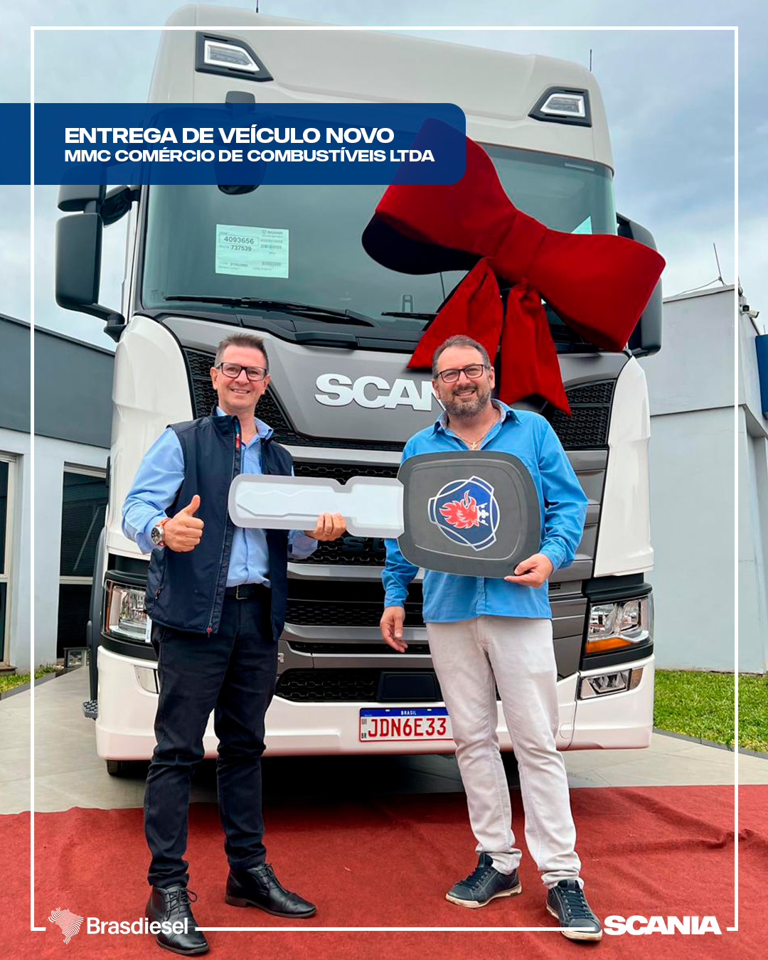 ENTREGA DE VEÍCULO - MMC COMÉRCIO DE COMBUSTÍVEIS LTDA